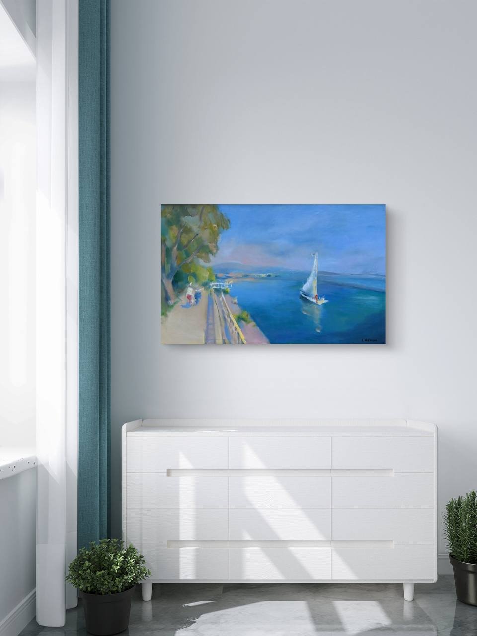 Original oil painting on cotton canvas