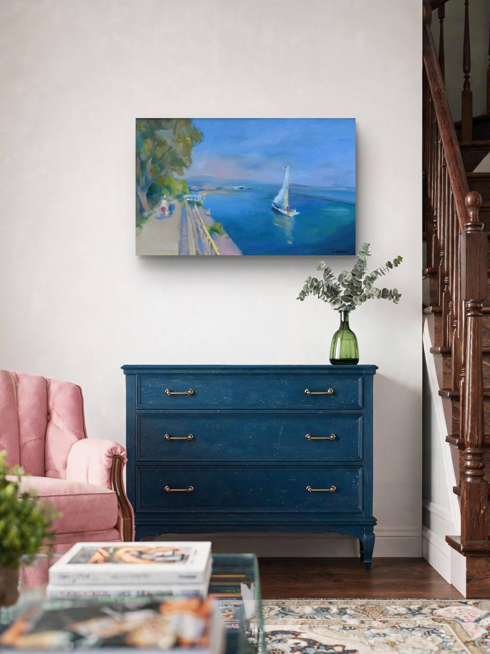 Une voile blanche solitaire brille (Marina del Rey, Los Angeles) – Image 3